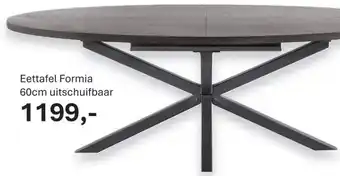 IN.HOUSE Eettafel Formia 60cm uitschuifbaar aanbieding