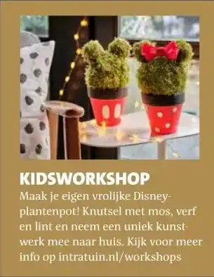 Intratuin Kidsworkshop aanbieding