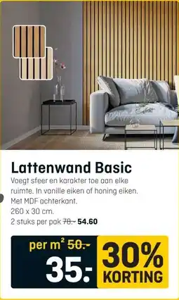 Hubo Lattenwand Basic aanbieding