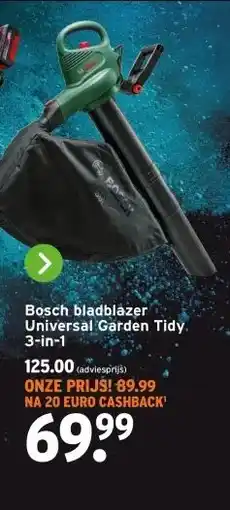 GAMMA Bosch bladblazer Universal Garden Tidy. 3-in-1 aanbieding