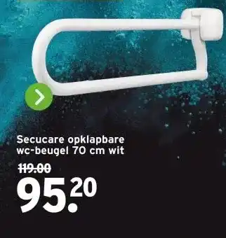 GAMMA Secucare opklapbare wc-beugel 70 cm wit aanbieding