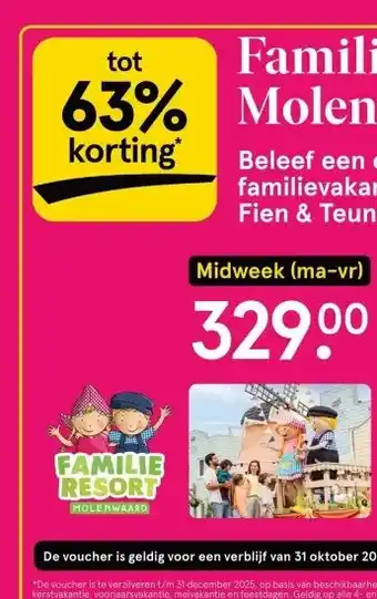 Etos Familie Resort Molenwaard. aanbieding