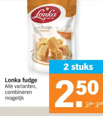 Albert Heijn Lonka fudge aanbieding