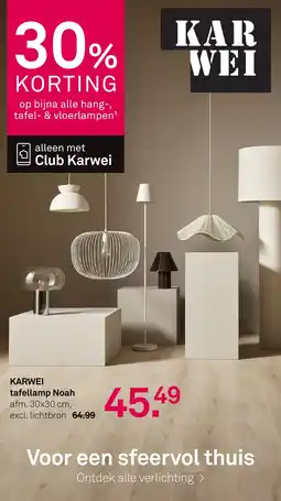 Karwei KARWEI tafellamp Noah aanbieding