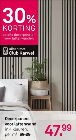 Karwei Decorpaneel voor lattenwand aanbieding