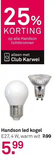 Karwei Handson led kogel aanbieding