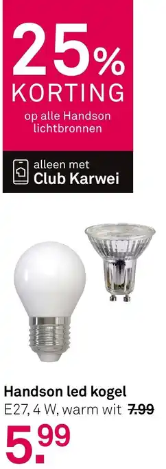 Karwei Handson led kogel aanbieding