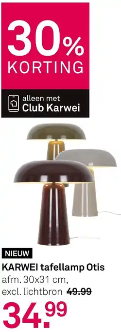 Karwei KARWEI tafellamp Otis aanbieding
