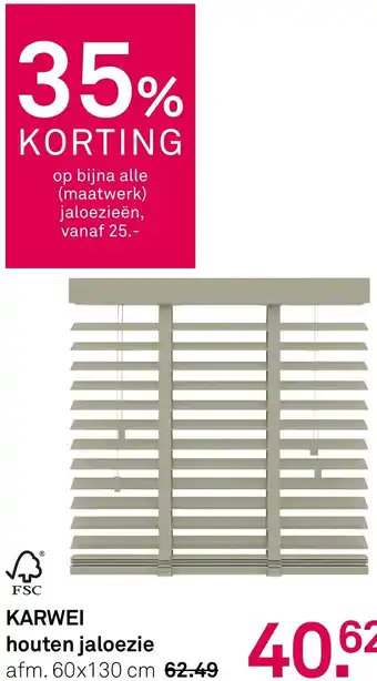 Karwei KARWEI houten jaloezie aanbieding