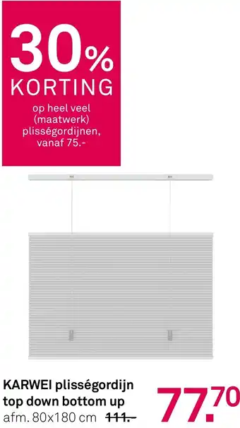 Karwei KARWEI plisségordijn top down bottom up aanbieding