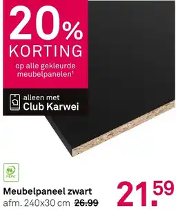 Karwei Meubelpaneel zwart aanbieding