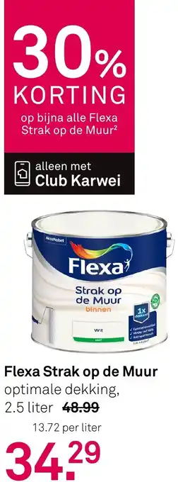 Karwei Flexa Strak op de Muur aanbieding