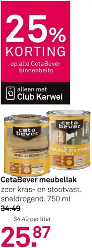 Karwei CetaBever meubellak aanbieding