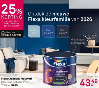Karwei Flexa Creations muurverf aanbieding