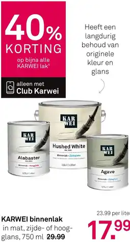 Karwei KARWEI binnenlak aanbieding
