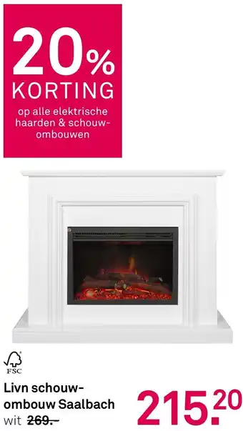 Karwei Livn schouwombouw Saalbach wit aanbieding