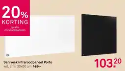 Karwei Sanivesk infraroodpaneel Porto wit aanbieding