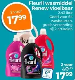 Trekpleister Fleuril wasmiddel Renew vloeibaar aanbieding
