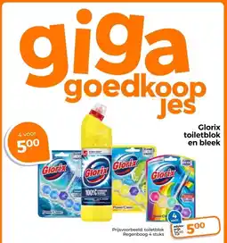 Trekpleister Glorix toiletblok en bleek aanbieding