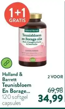 Holland & Barrett Teunisbloem En Borage Olie aanbieding