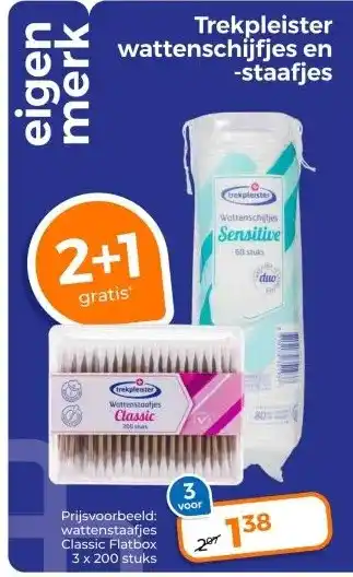 Trekpleister Trekpleister wattenschijfjes en -staafjes aanbieding