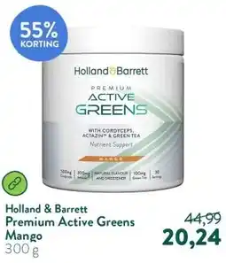 Holland & Barrett Premium Active Greens Mango aanbieding