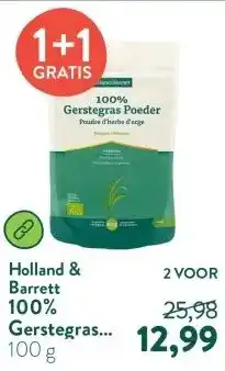 Holland & Barrett 100% Gerstegras Poeder Biologisch aanbieding