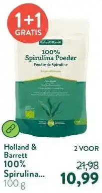 Holland & Barrett 100% Spirulina Poeder Biologisch aanbieding