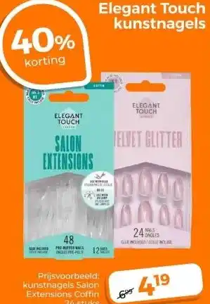 Trekpleister Elegant Touch kunstnagels aanbieding
