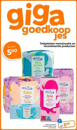 Trekpleister Trekpleister menstruatie en incontinentie producten aanbieding