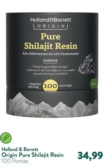Holland & Barrett Origin Pure Shilajit Resin aanbieding