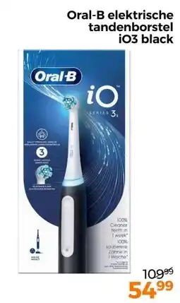 Trekpleister Oral-B elektrische tandenborstel iO3 black aanbieding
