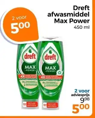 Trekpleister Dreft afwasmiddel Max Power aanbieding