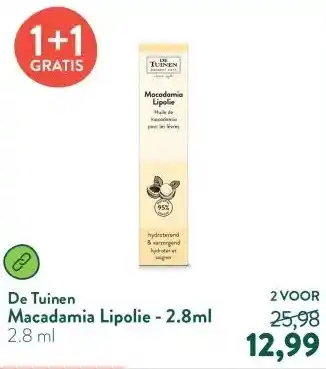 Holland & Barrett Macadamia Lipolie - 2.8ml aanbieding