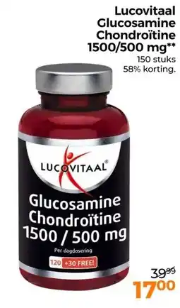 Trekpleister Lucovitaal Glucosamine Chondroitine 1500/500 mg aanbieding