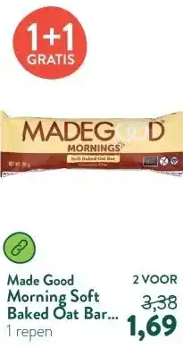 Holland & Barrett Morning Soft Baked Oat Bar Chocolate Chip aanbieding