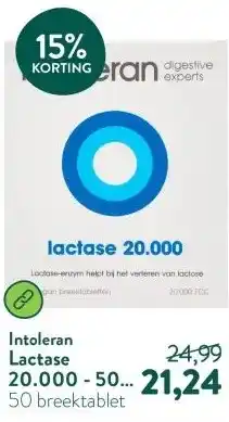 Holland & Barrett Lactase 20.000 - 50 breektabletten aanbieding