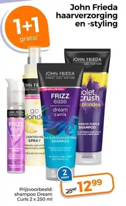 Trekpleister John Frieda haarverzorging en -styling aanbieding