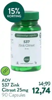 Holland & Barrett 537 Zink Citraat 25mg aanbieding