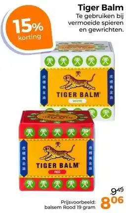 Trekpleister Tiger Balm aanbieding