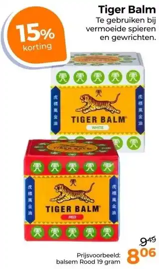 Trekpleister Tiger Balm aanbieding