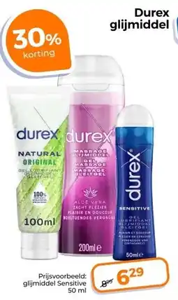 Trekpleister Durex glijmiddel aanbieding