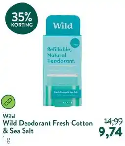 Holland & Barrett Wild Deodorant Fresh Cotton & Sea Salt aanbieding