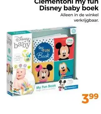 Trekpleister Clementoni my fun Disney baby boek aanbieding