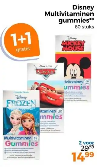 Trekpleister Disney Multivitaminen gummies aanbieding