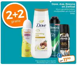 Trekpleister Dove, Axe, Rexona en Zwitsal aanbieding