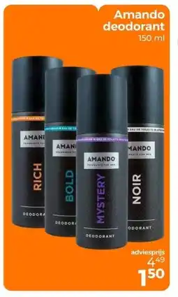 Trekpleister Amando deodorant aanbieding