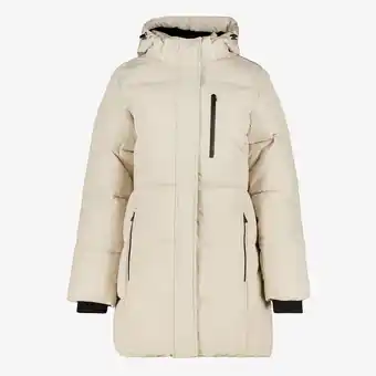 Scapino Kjelvik gewatteerde dames outdoor jas beige aanbieding