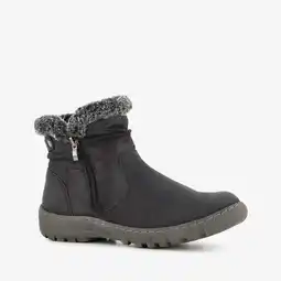 Scapino Blue Box gevoerde dames enkellaarsjes zwart aanbieding