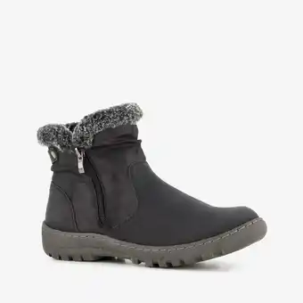 Scapino Blue Box gevoerde dames enkellaarsjes zwart aanbieding